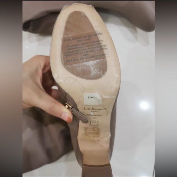 LK Bennett Kristen nappa leather tall boots with block heels - Picture 3 of 6